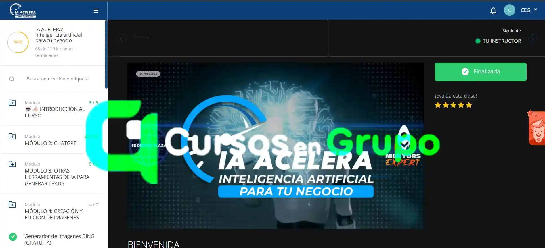 Cursos en Grupo