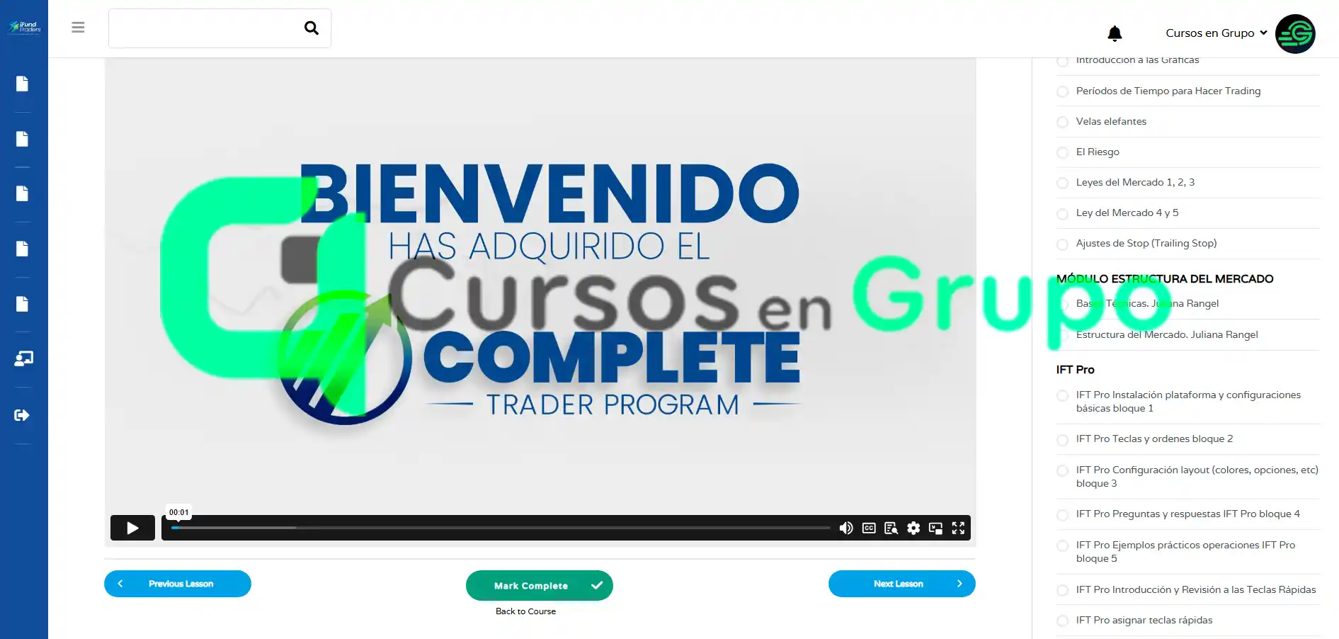 Cursos en Grupo