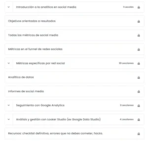 Curso Social Media Analytics de Convierte Más Cursos en Grupo