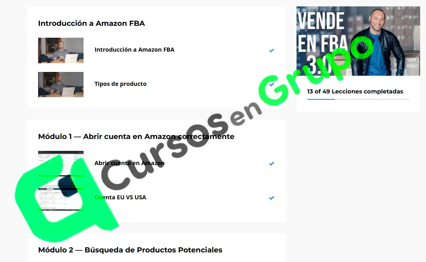 Cursos en Grupo