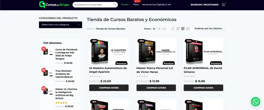 Cursos en Grupo